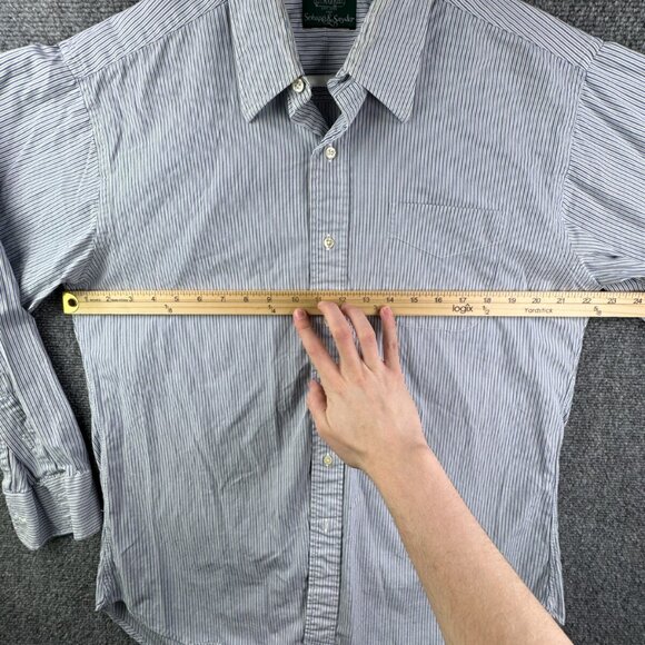 Gitman Bros For Schupp & Snyder Button Up Shirt Striped Blue White 15.5 33 - Picture 5 of 15